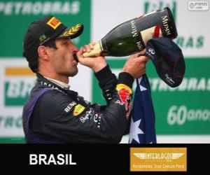 пазл Марк Уэббер - Red Bull - 2013 Гран-при Бразилии, 2º классифицируются